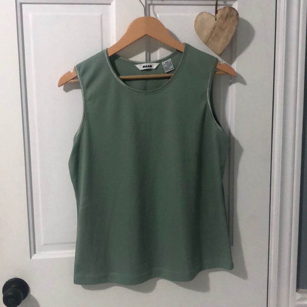 Sage green sleeveless top